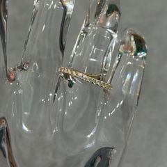 K18天然ダイヤモンドフラワーモチーフリング《鑑別書付き》ゴールド 