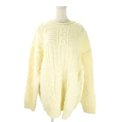 フリークスストア FREAKS STORE ニット セーター ウール M 白 ホワイト 長袖 ケーブル編み ボートネック /AO27 ■ECB001