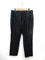 フリーズフレーズ FREE'S PHRASE パンツ テーパード チェック ポケット ジップフライ S ブラック /ST18