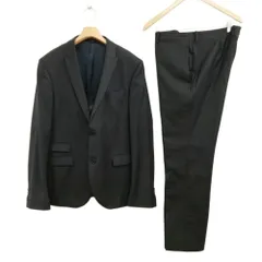 ニールバレット Neil Barrett ストライプ シングル 2B スリムフィット スーツ セットアップ ジャケット スラックス 50 チャコール