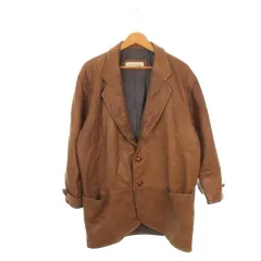 レノマ renoma Robe en cuir レザージャケット 本革 テーラーカラー 38 茶 ブラウン /AH1 ■ECA001のサムネイル