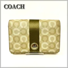 COACH （コーチ） オプアート PVC  二つ折り財布 ベージュ