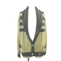 ヴァレンティノ ガラヴァーニ VALENTINO GARAVANI カーディガン ニット ウール 38 ベージュ グレー 長袖 ボーダー柄 ショールカラー GY99 /NP ■GY99のサムネイル