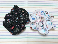 ハローキティ シュシュセット キティヘアゴム 黒 + 白スクランチーセット