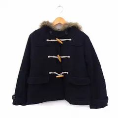 アースミュージック&エコロジー EARTH MUSIC & ECOLOGY コート アウター ダッフルコート ショート丈 フェイクファー ポケット M ネイビー /ST10