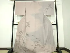 平和屋着物●本加賀友禅作家　鶴見保次　訪問着　草花文　正絹　逸品　DABC2577ud 色留袖 ＜本加賀友禅＞鶴見保次作「大輪菊」 − 色留袖｜美はよろこび