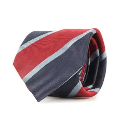 【美品】GUCCI グッチ ネクタイ | レジメンタル シルク ネクタイ イタリア製 | ネイビー×レッド×ブルー | ブランド ファッション アイテム 小物【メンズ】【中古】