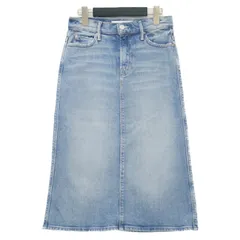 MOTHER マザー スカート ブルー サイズ:25(M) | デニム ミディ スカート / THE SWOONER STRAIGHT A SKIRT ひざ丈 Iライン コットン | ボトムス USA製【レディース】【中古】のサムネイル