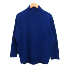アイシービー iCB カシミヤ混 ウール ニット セーター 長袖 ハイネック 無地 S ブルー 青 /FT11
