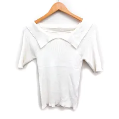 プロポーション ボディドレッシング PROPORTION BODY DRESSING リブ ニット カットソー 半袖 衿付き 無地 F ホワイト 白 /FT20