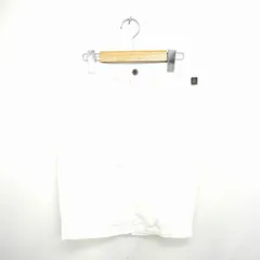 ナノユニバース nano universe スカート タイト ひざ丈 コーデュロイ ジップフライ 綿 コットン 38 アイボリー 白 /TT41