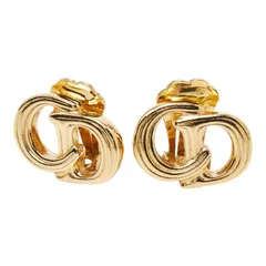 クリスチャンディオール CDロゴ イヤリング ゴールド メッキ レディース Christian Dior【1-0262065】