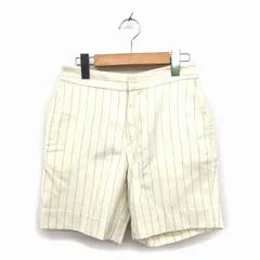 スピック&スパン Spick&Span パンツ ストレート ショート ウール ジップフライ ストライプ 38 クリーム /NT25