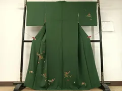 平和屋着物▼訪問着　総刺繍　辻が花　金銀糸　正絹　逸品　CABF0556vp