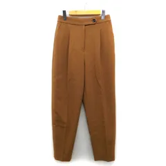 N.Natural Beauty Basic N.ナチュラルビューティーベーシック センタープレス パンツ テーパード シンプル タック S ブラウン 茶 /HT5