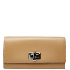 フェンディ ピーカブー 長財布 8M0377 ブラウン レザー レディース FENDI【1-0264934】