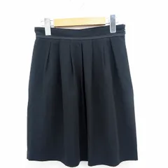 Most Collection スカート ボトムス フレア 無地 シンプル ひざ丈 S ブラック 黒 /MT30