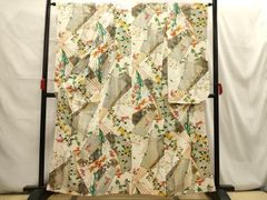 平和屋着物●上質な色無地　素鼠色　仮絵羽　正絹　逸品　未使用　AABH6821ph 平和屋着物○上質な色無地 素鼠色 仮絵羽 正絹 逸品 未使用 AABH6821ph