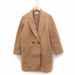レプシィム ローリーズファーム LEPSIM LOWRYS FARM チェスターコート アウター ダブル ロング丈 無地 メルトン M キャメル 茶 /FT14