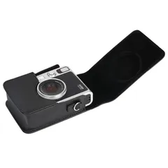 Khanka 黒革ケース 互換品 富士フイルム FUJIFILM チェキ Evo ハイブリッドインスタントカメラ instax mini Evo INS MINI