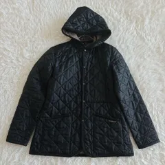 LAVENHAM キルティング ロングコート フード付き ブラック 黒 36