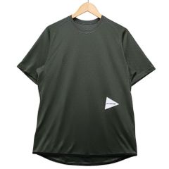 AND WANDER アンドワンダー 574-1964011 ドライジャージーラグランショートスリーブ 半袖Ｔシャツ チャコール サイズ4 正規品 / 54599