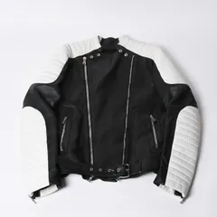 BALMAIN バルマン ライダースジャケット  S5HC264C882 サイズ46 ラムスキン シルバー金具 ブラック 美品 中古 4b014182のサムネイル