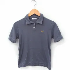 ビュルデサボン bulle de savon ポロシャツ 刺繍 半袖 ボタン F グレー 灰 /FT19