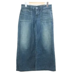 マカフィー MACPHEE トゥモローランド ワイド デニム パンツ ジーンズ 38 L相当 青 ブルー ■YHS6 /X