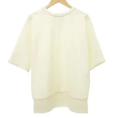 カオン Kaon フリンジ カットソー 半袖 ブラウス S 白 ホワイト ■TCのサムネイル