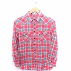 ロペピクニック ROPE Picnic シャツ ブラウス チェック 長袖 コットン 綿 38 ピンク /FT3