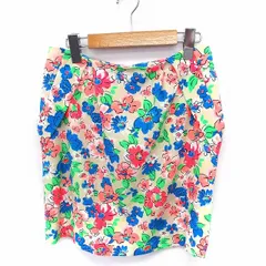 リリーブラウン Lily Brown スカート 花柄 コクーン ミニ ジップ 1 ベージュ ピンク /FT14