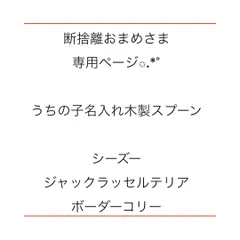 断捨離おまめさま専用ページ✩.*˚うちの子名入れ木製スプーン