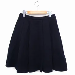 ボディードレッシング BODY DRESSING タック フレア スカート ひざ丈 コットン 綿 36 ブラック 黒 /FT25