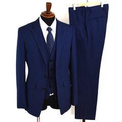 春夏◎SUIT SELECT スリーピーススーツ 紺×マイクロチェック Y5 - メルカリ
