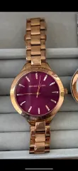 マイケルコース ローズゴールド 紫色 腕時計