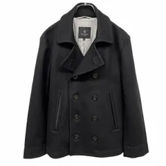 【中古】[印象AB] UNITED ARROWS BEAUTY＆YOUTH ビューティーアンドユース ピーコート / Pコート レディース S ブラック 黒 毛×ナイロン(裏地：キュプラ100%) ボタン留め ポケットの内側がフリース生地 スリムフィット 無地のサムネイル