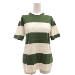 ユニクロ UNIQLO 美品 24SS マリメッコ marimekko コラボ 半袖Tシャツ ボーダー S グリーン ホワイト /MG