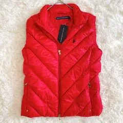 タグ付き保管品✨ラルフローレン ダウンベスト レディースS ポニー刺繍 赤
