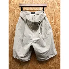 【中古】[印象B] HARE ハレ メンズ M ライトグレージュ系 ナイロン100% 薄手 ベルテッドテーパードショーツ ショートパンツ ハーフパンツ 1タック 無地のサムネイル