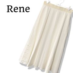 美品【Rene TISSUE×ルネ ティシュー】プリーツ スカート ベージュ36