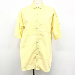 【中古】[印象AB] niko and ... ニコアンド シャツワンピース レディース L (4) イエロー 綿100% シャツチュニック 7分袖 無地 ルーズシルエット 袖ロールアップのサムネイル