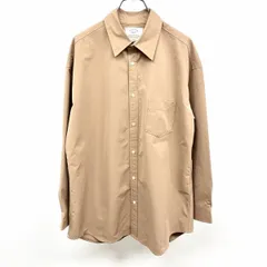 古着 アングリッド Ungrid シャツ 長袖 オーバーサイズ ビッグシルエット ルーズフィット 無地 ポリ100% F ベージュブラウン 茶系 レディース