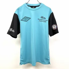 【中古】[印象A] Munsingwear マンシングウェア Tシャツ レディース L 青系 ポリ100% 48th Munshingwear Ladies TOKAI CLASSIC ゴルフ 両面ロゴ刺繍 半袖のサムネイル