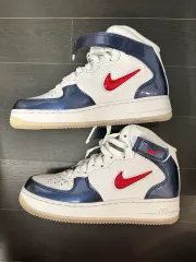 ナイキ エアフォース 1 ミッド QS ユニバーシティ レッド & ミッドナイト ネイビー 240