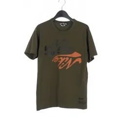 ブラックコムデギャルソン BLACK COMME des GARCONS ナイキ NIKE プリント Tシャツ カットソー 半袖 M カーキ