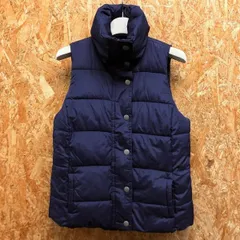 古着 オールドネイビー OLD NAVY ベスト 中綿入り ノースリーブジャケット ドットボタン×ジップ ポリエステル100% XS ネイビー 紺 レディース
