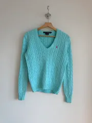 ラルフローレン スポーツ (Ralph Lauren sport) ケーブル編み Vネック ニット