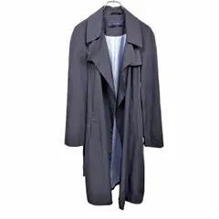 【中古】[印象AB] ZARA BASIC ザラベーシック ガウンコート レディース S ダークネイビー 紺 ポリ100% サイドベンツ 薄手 ロング 無地 裏地はストライプ柄 ボタン無し ラグラン 長袖のサムネイル