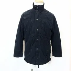 【中古】[印象B] G-Star Raw ジースターロゥ メンズ ダークネイビー系 綿100% 細畝コーデュロイジャケット ブルゾン 薄手の中綿 ボタン×ジップ 無地 長袖のサムネイル